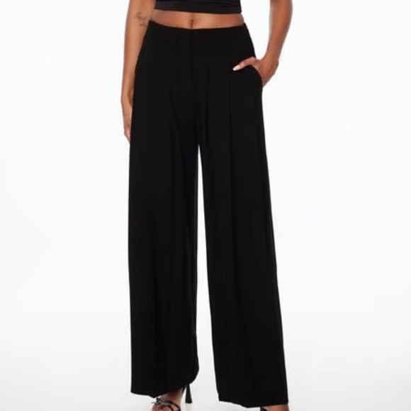 Dynamite Pants - Dynamite Black High Waist Pleated Pants